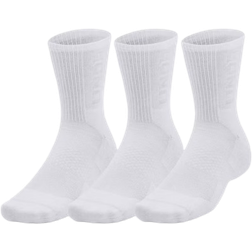 Under Armour Unisex 3-Maker Mid-Crew Socks 3-pack - White/Mod Gray