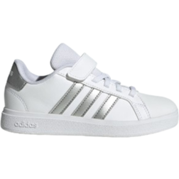 adidas Grand Court 2.0 Kids Sko - Cloud White/Matte Silver