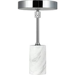 Dyberg Larsen Starlight LED Genopladelig Krom Hvid Marmor Bordlampe