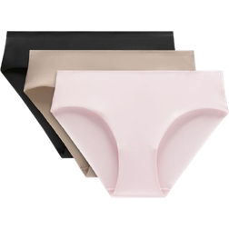 Lululemon InvisiWear Bikini Unterwäsche Mittelhohem Bund 3er-Pack - Black/Nutmeg/Blissful Pink