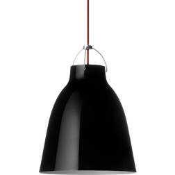 Fritz Hansen Caravaggio P2 Black High Gloss Pendant Lamp ∅ 25.8cm