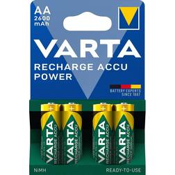 Varta Recharge Accu Power AA 2600mAh Compatible 4-pack Green/Gold