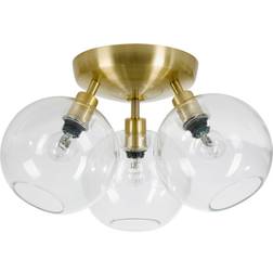 Belid Gloria Brass/Clear Ceiling Flush Light