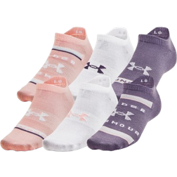 Under Armour Unisex Essential No Show Socks 6-pack - Pink