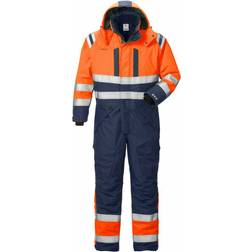 Fristads Kansas High Vis Airtech Class 3 8015 GTT Winter Coverall - High vis Orange/Navy