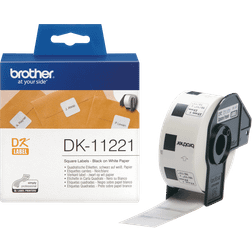 Brother DK-11221 Label Roll 23mmx23mm Black on White