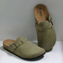 Shein Women Suede Clogs Leather Mules Cork Footed Slip On Sandals - EUR36-45