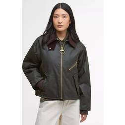 Barbour Arlene Waxed Jacket - Navy/Green