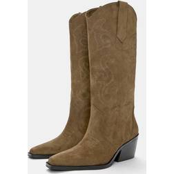 Pull&Bear Bruna Cowboy Boots - Brown