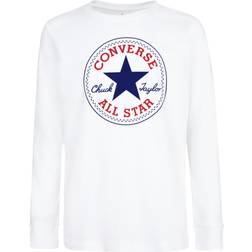 Converse Kid's Long Sleeve T-shirt Chuck Patch - White (866243-001)