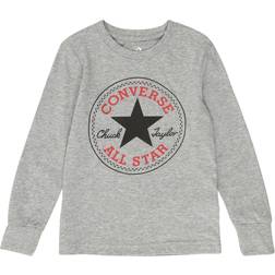 Converse Kid's Long Sleeve T-shirt Chuck Patch - Dark Grey Heather (866243-042)