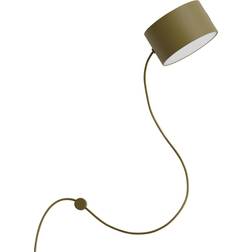 Muuto Post vägglampa, brungrön Väggarmatur