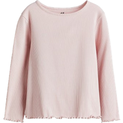 H&M Long Sleeved Jersey Top - Light Pink (1212699028)