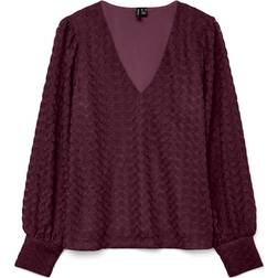 Vero Moda Blus VMBECCA - Vinröd
