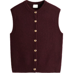 H&M Fine Knit Waistcoat - Burgundy