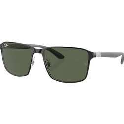 Ray-Ban RB3721 914471 - Polished Black On Silver