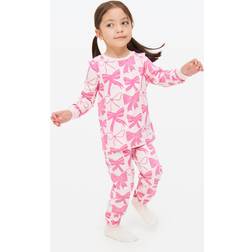 Tu Pink Bow Print Pyjama Set - Pink Bow Print