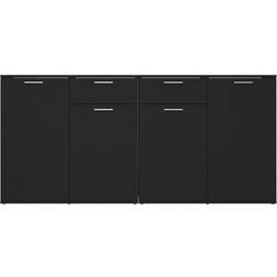 vidaXL 3074928 Black Sideboard 160x75cm 2pcs