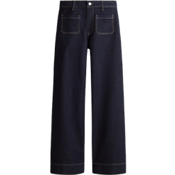 H&M Wide High Jeans - Dark Denim Blue