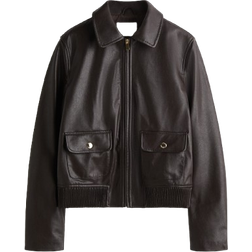H&M Coated Jacket - Mörkbrun