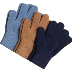 H&M Gloves 3-pack - Blue/Brown (1171338009)
