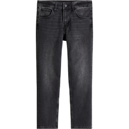 H&M Vasket Relaxed Jeans Tapered Fit - Sort