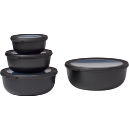 Mepal Cirqula Flat Nordic Black Food Container 4pcs