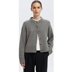 Selected Femme Cashmere Blend Cardigan Medium Grey