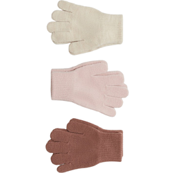 H&M Gloves 3-pack - Light Beige/Light Pink/Dusty Pink (1171338008)
