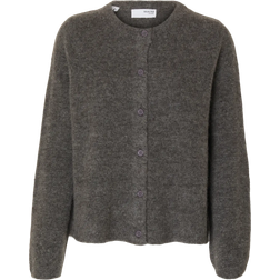 Selected Femme Kofta Long Sleeve Knit Cardigan - Grå