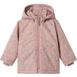 Name It Overgangsjakke NMFMAXI Pa Aop Noos - Pastelgrøn/Orange/Pink/Lyserød