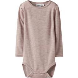 Name It Wax Merino Wool Bodysuit - Shadow Grey (13242038)