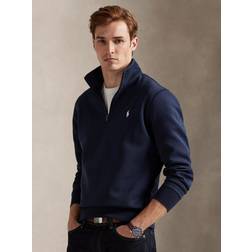 Polo Ralph Lauren Cotton Blend Double-Knit Quarter Zip Fleece - Blue