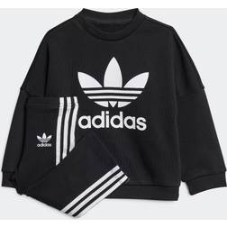 adidas Originals Black Loose Sweatshirt Flared Leggings Set