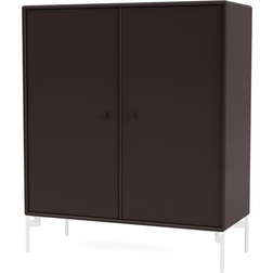 Montana Furniture Cover with White Legs Balsamic Storage Cabinet 69.6x69.6cm