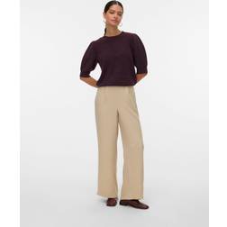 Vero Moda Vmdoffy O-Neck Pullover Ga Noos - Burgundy