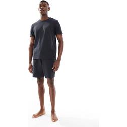 New Look Waffle Pyjama Shorts - Dark Grey
