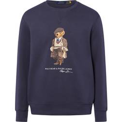 Polo Ralph Lauren Polo Bear Fleece Sweatshirt Fa Newport Nvy Heritge Bear, Male, Tøj, hættetrøjer og sweatshirts, Blå