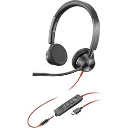 Poly Blackwire 3325 Stereo USB-C + 3.5mm + USB-C/A