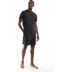 New Look Waffle Pyjama T-Shirt - Dark Grey