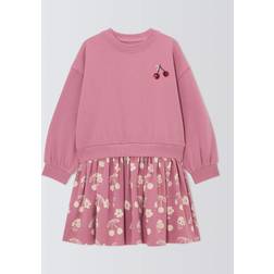 John Lewis Kids Cherry Jumper Dress - Pink