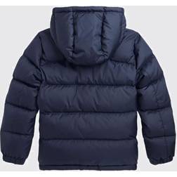 Polo Ralph Lauren Ripstop Down Jacket Hooded Padded Bomber - Navy Blue