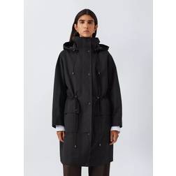 John Lewis Hooded Parka Coat - Black