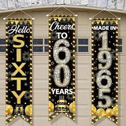 Shein 3Pcs 60th Birthday Banner Party Decorations