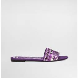 Dolce & Gabbana Läder Skor Bomull Violetta Violet