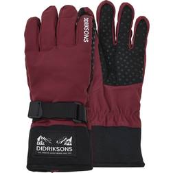 Didriksons Lovas Five Finger Glove 2 Handsker - Rød/Sort