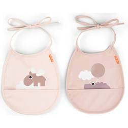 Done by Deer DonebyDeer Mini Haklapp m/Ficka 2 st. Happy Clouds Powder