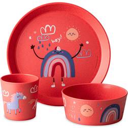 Koziol Connect Children's Tableware Set Dreams Coral Red
