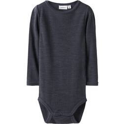 Name It Wax Merino Wool Bodysuit - Ombre Blue (13242038)