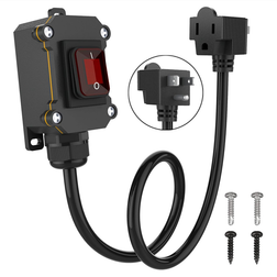 Jehiatek Inline Power Switch 3-Ft 14AWG Cable